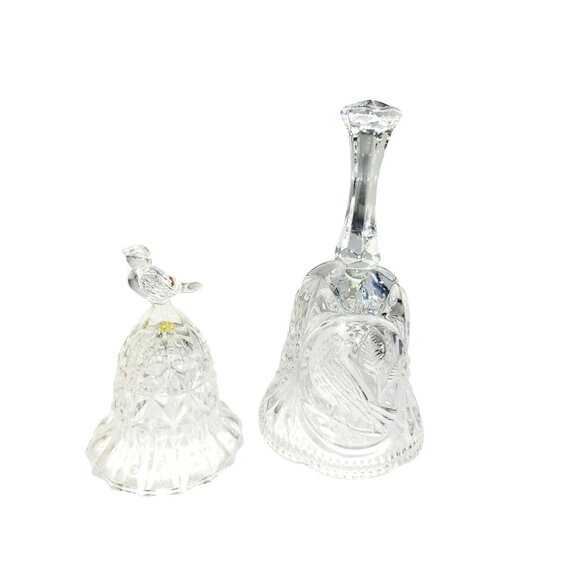 Hofbauer Other - Hofbauer Byrdes Bells Collection 5.5" and 3.75" Clear Lead Crystal with Clappers